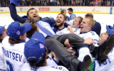 Foto: Znaroks un Vītoliņš - KHL čempioni otro gadu pēc kārtas
