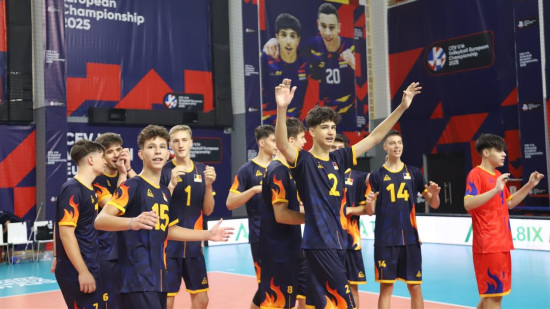 Slovenski odbojkarji U16 doživeli poraz proti Romuniji