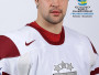 Latvijas hokeja valstsvienības uzbrucējs Kaspars Daugaviņš