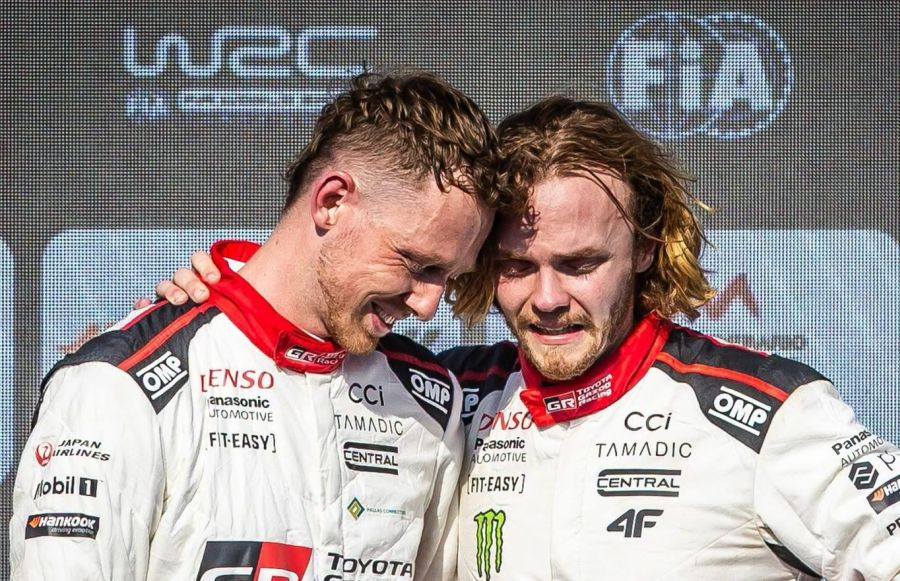 Photo: Sportacentrs.com Elfyn Evans wins WRC title after Oliver Solberg crashes in Sardinia