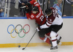 Latvija par vietu ceturtdaļfinālā spēkosies ar Šveices hokejistiem