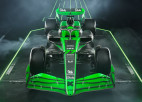 Jauno sacīkšu auto ar unikālu krāsojumu prezentē "Stake F1 Team"