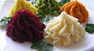 Kartupeļu biezeņa receptes 6 dažādās krāsās
