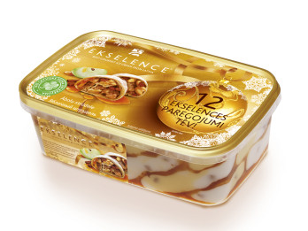 Ekselence ziemas saldējums ar ābolu strūdeles garšu