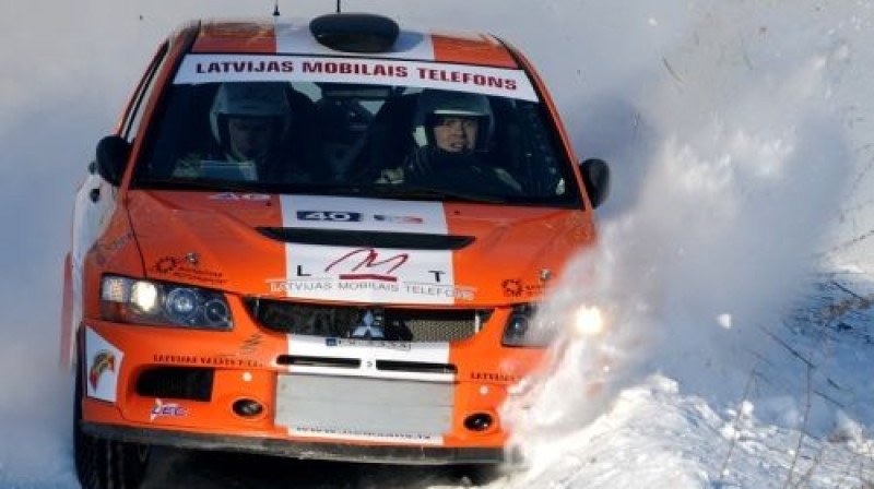 Andis Neikšāns/Pēteris Dzirkals treniņā
Foto: www.rally-mania.cz