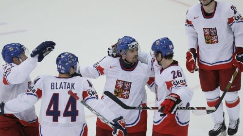 Čehijas hokejistiem ir pamats priecāties
Foto: AP