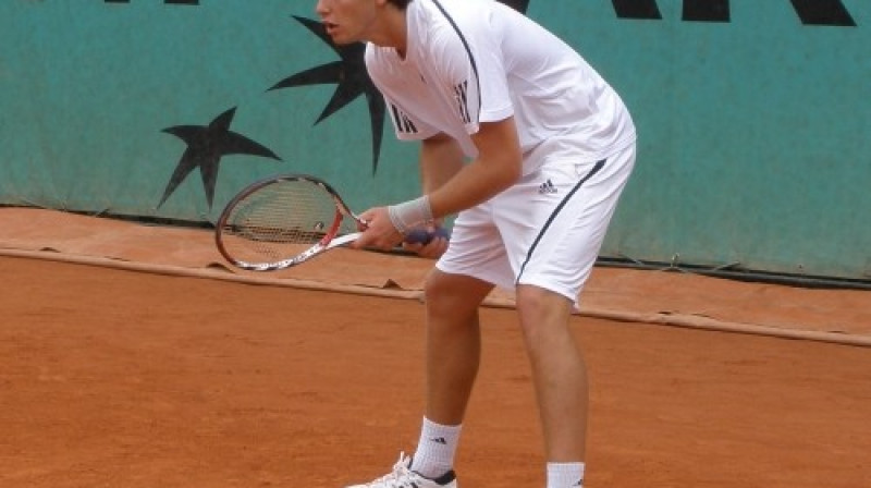 Ernests Gulbis treniņa laikā
Foto: Rolands Norietis, Sporta Avīze