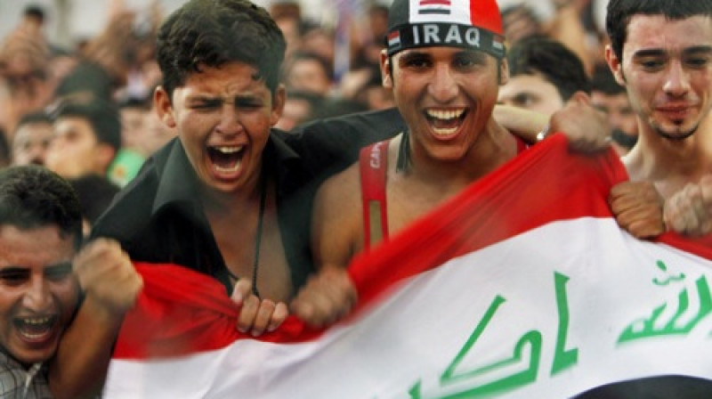Irākas izlases līdzjutēju prieki
Foto: AP