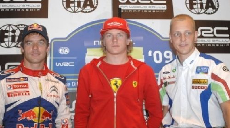 Kimi Raikonens starp galvenajiem Somijas rallija favorītiem - Lēbu un Hirvonenu
Foto: AP