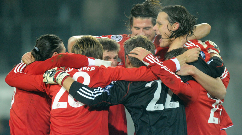 "Bayern" futbolisti priecājas par iekļūšanu nākamajā kārtā
Foto: DDP