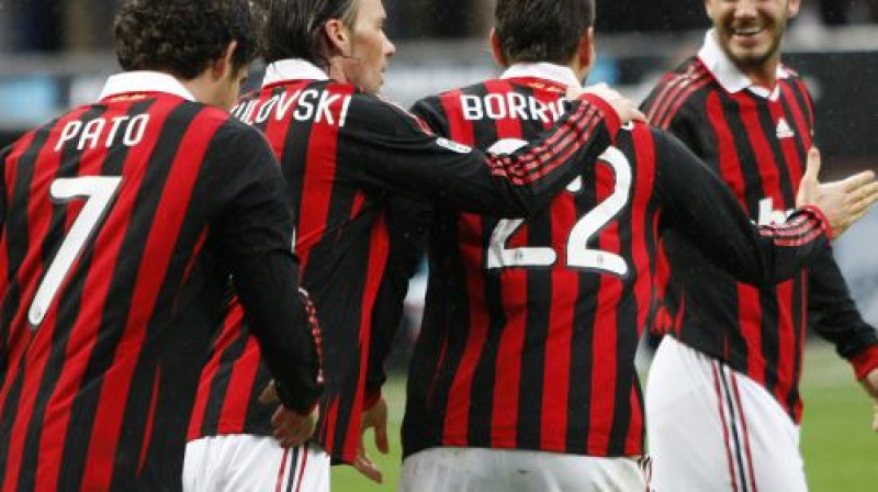 "Milan" futbolisti svin vārtu guvumu
Foto: AP/Scanpix