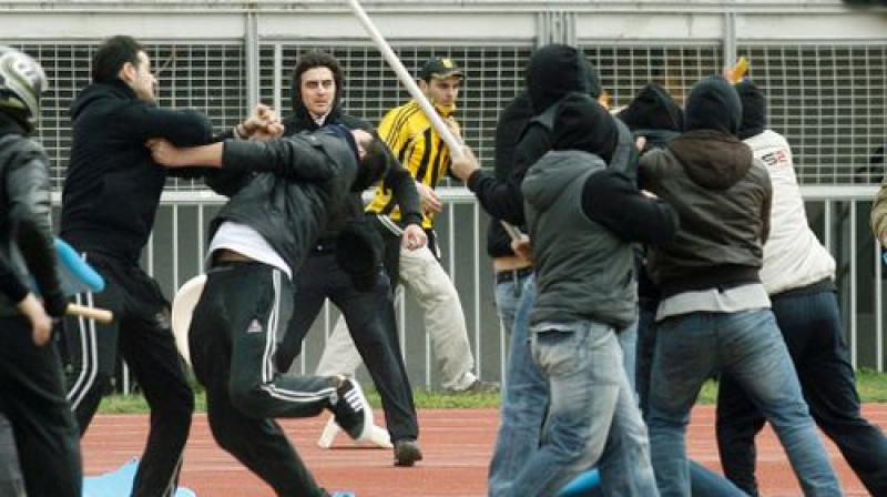 Kautiņš Kavalas stadionā pirms spēles
Foto: AP/Scanpix