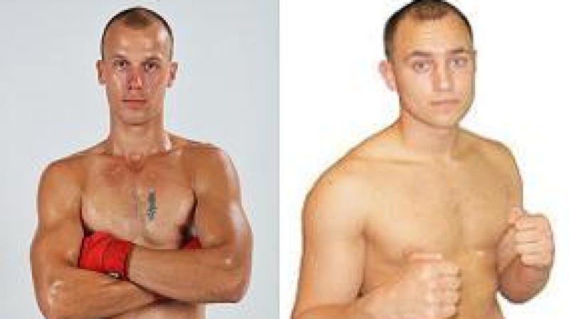 Mareks Lavrinovičs un Aleksandrs Maslovs
Foto: fightclub.lv
