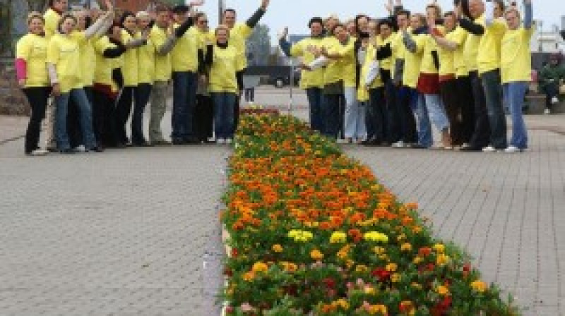 Pasaules garākā puķu paklāja ģenerālmēģinājums
Foto: ventspils.lv