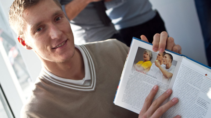 Kaspars Bērziņš - viens no Latvijas basketbola pēdējo gadu notikumu un tātad arī grāmatas varoņiem.
Foto: vefriga.com