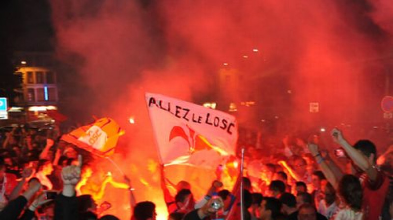 "Lille" līdzjutēji līksmo
Foto: AFP/Scanpix