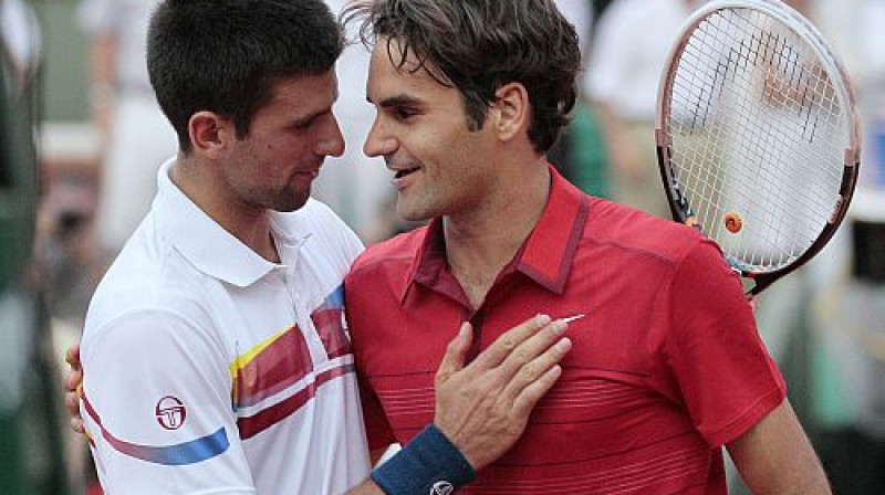 Rodžers Federers nupat pieveicis Novaku Džokoviču
Foto: AFP/Scanpix