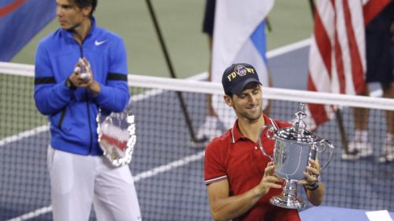 Novaks Džokovičs atkal priekšā Rafaelam Nadalam
Foto: Reuters/Scanpix
