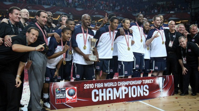 ASV basketbolistu uzvara 2010. gada FIBA Pasaules čempionātā Turcijā
Foto: ITAR-TASS/Scanpix