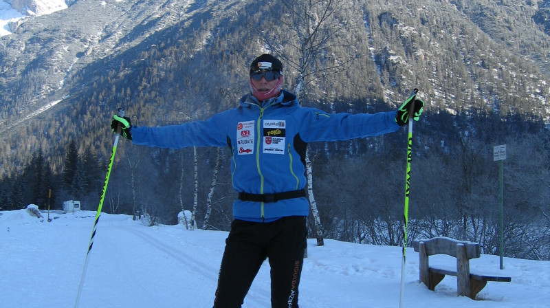 Jānis Paipals iepriekšējā dienā pirms sacensībām, kur notika arī "Tour de ski" garākais posms. Foto: Andris Gailītis.