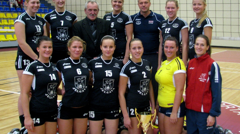 Latvijas 2011. gada čempiones "Jelgava/LU" volejbolistes
Foto: LVF