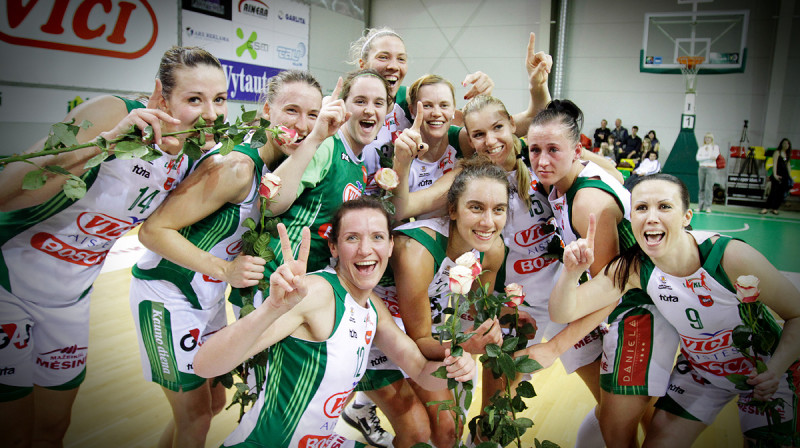 "VIČI Aistes" un Aijas Putniņas triumfs 2012. gada Lietuvas čempionātā
Foto: www.vicibasket.lt