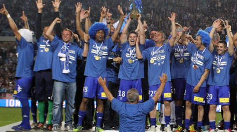 "Bastia" atzīmē otrās līgas čempiones titulu
Foto: AFP/Scanpix