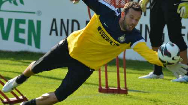 Samirs Handanovičs ”Inter”  treniņos.
Foto: lapresse/Scanpix