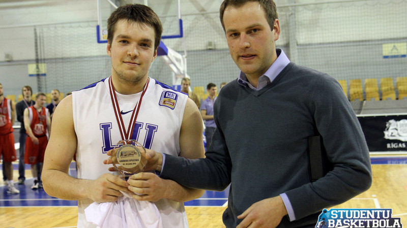 Fināla spēles rezultatīvākais spēlētājs un turnīra MVP (vērtīgākais spēlētājs) Mārcis Vītols
Foto: Renārs Buivids