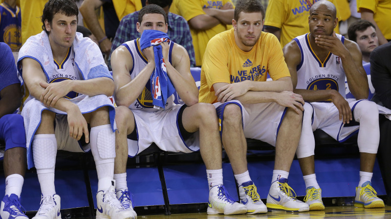 Vai pēc gaidāmās spēles "Warriors" basketbolisti varēs priecāties?
Foto: AP/Scanpix