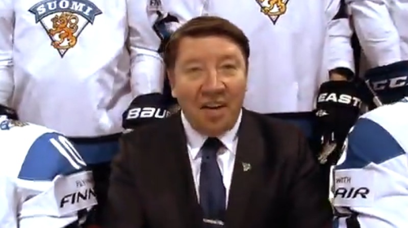 Somijas izlases ģenerālmenedžeris Jari Kurri
Foto: no IIHF video