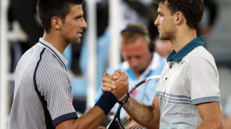 Novaks Džokovičs un Grigors Dimitrovs Madridē
Foto: Reuters/Scanpix