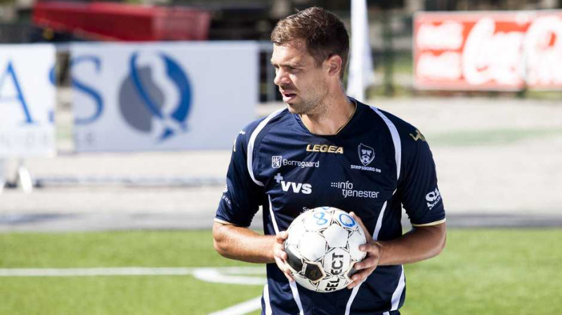 Oskars Kļava "Sarpsborg 08" treniņā
Foto: www.sarpsborg08.no