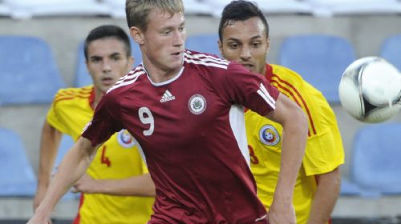 Eduards Višņakovs Latvijas U21 izlases kreklā
Foto: Romāns Kokšarovs, Sporta Avīze, f64
