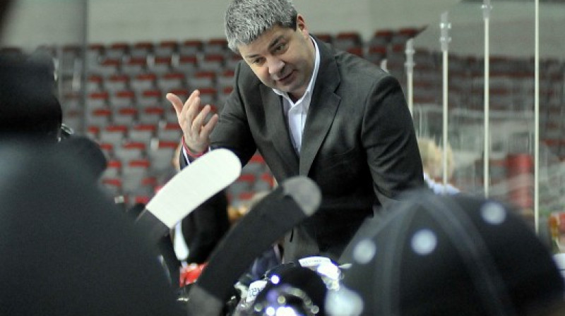 Latvijas U20 izlases galvenais treneris Leonīds Tambijevs
Foto: Romualds Vambuts