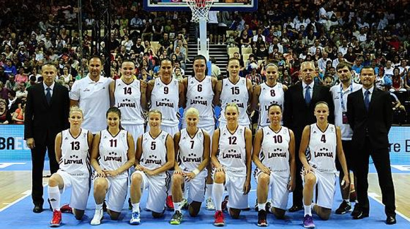 Latvijas sieviešu basketbola valstsvienība 2013. gada Eiropas čempionātā Francijā
Foto: FIBA Europe