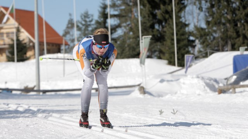 A.Muižniece. Vienīgā, kas no Latvijas startēja visas dienas. Foto: Infoski.lv