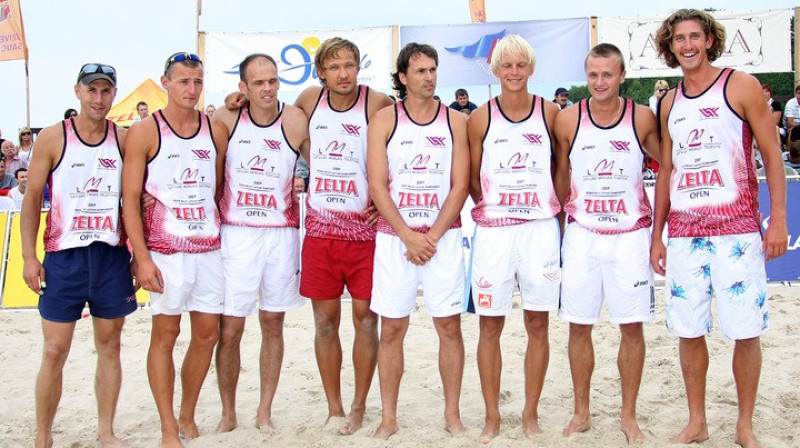 Pirmā "King of the beach" turnīra dalībnieki - 2009. gads
Foto: Renārs Buivids