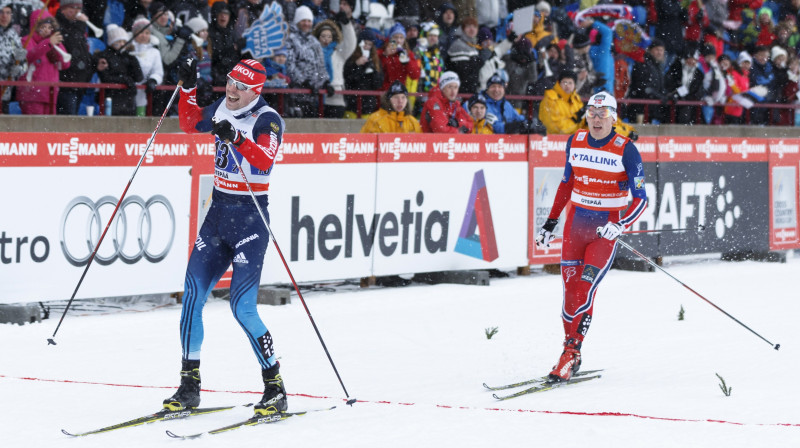 Sergejs Ustjugovs pēc uzvaras finišā 
Foto: AFP/Scanpix