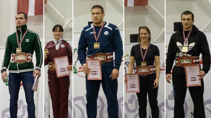 Alberts Jurčenko,  Anastasija Grigorjeva, Imants Lagodskis, Laura Skujiņa, Armands Zvirbulis
Foto:  Kristīne Čekstere, Latvijas Cīņas federācija