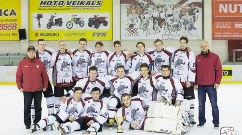 HS Rīga98 1.Līgas regulārās sezonas uzvarētāji
Foto: Edgars Vaivads