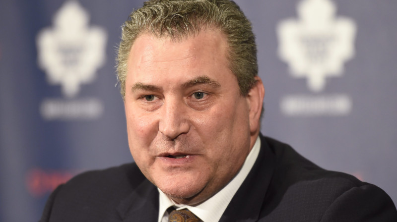 Toronto "Maple Leafs" pagaidu galvenais treneris Pīters Horāčeks zaudējis darbu. 
Foto: AFP/Scanpix