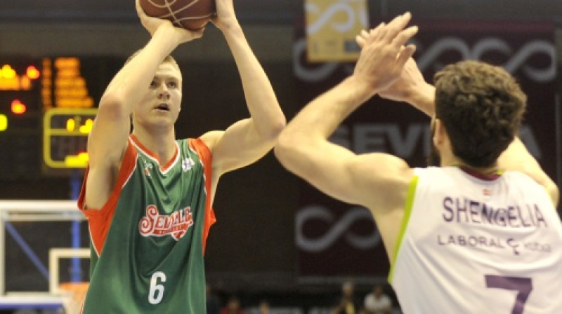 Kristaps Porziņģis
Foto: Romāns Kokšarovs/F64