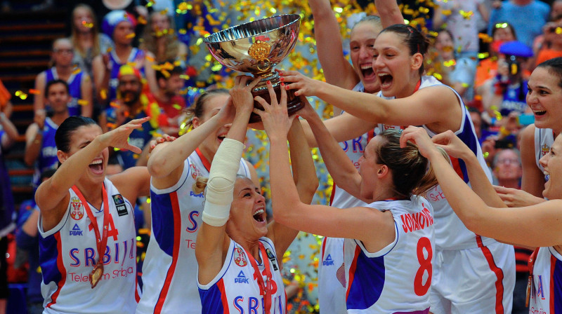 Serbijas basketbolistes: Eiropas čempiones
Foto: AP/Scanpix