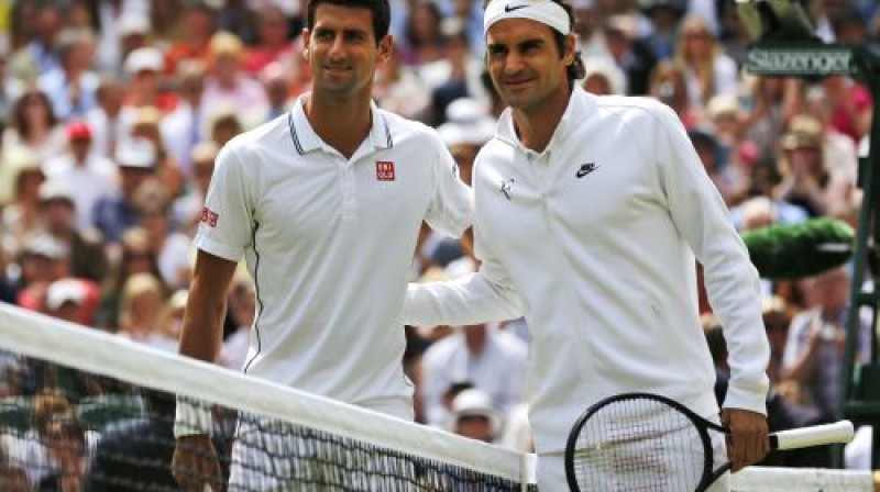 Novaks Džokovičs un Rodžers Federers
Foto: AP/Scanpix