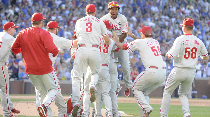 Filadelfijas "Phillies" svin uzvaru
Foto: AFP/Scanpix