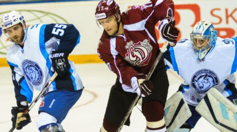 Kaspars Saulietis Minskas "Dinamo" vārtu priekšā
Foto: Gints Ivuškāns/f64