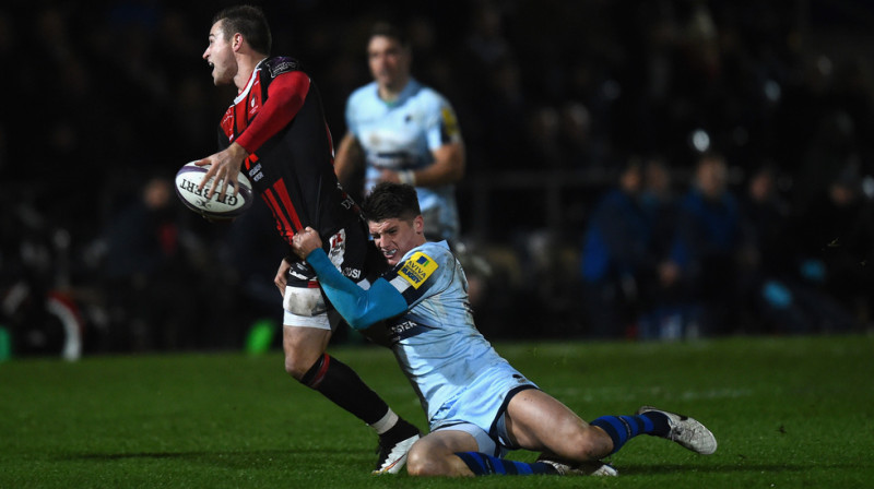 Vusteras komanda tā arī nespēja apturēt Glosteras regbistus.
Foto: epcrugby.com