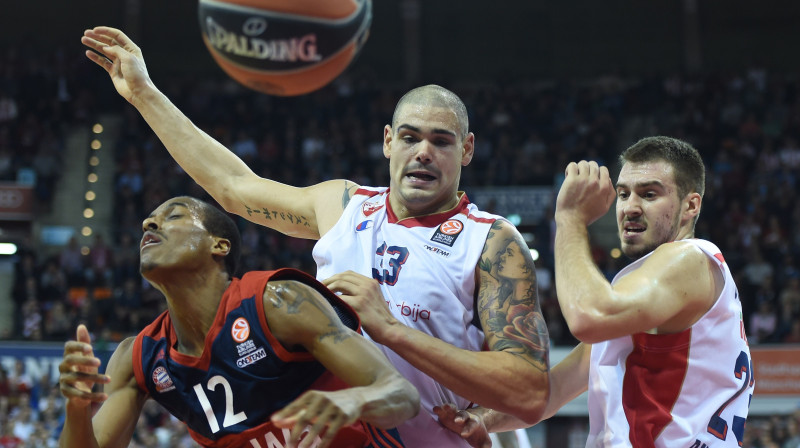 Alekss Renfro, Maiks Cirbess un Marko Guduričs 
Foto: AFP/Scanpix