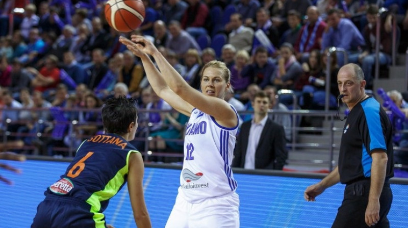 Anete Jēkabsone-Žogota: 2505 punkti Eirokausu spēlēs
Foto: kurskbasket.ru